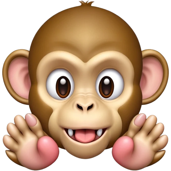 Monkey with big toes and tongue sticking out emoji