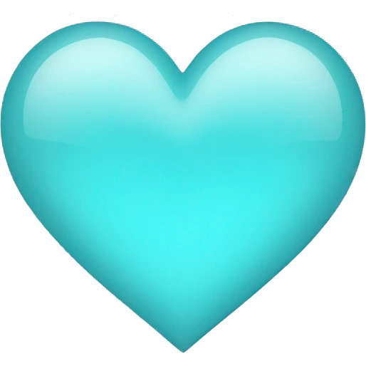 Light aqua blue heart emoji