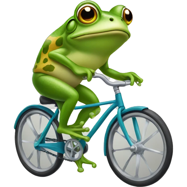 frog riding a bike emoji