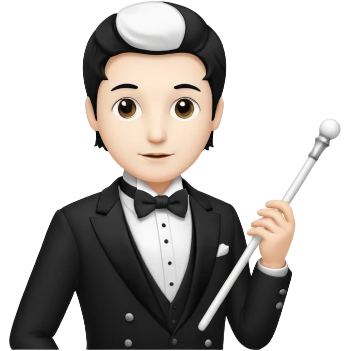 Orchestra conductor white baton emoji