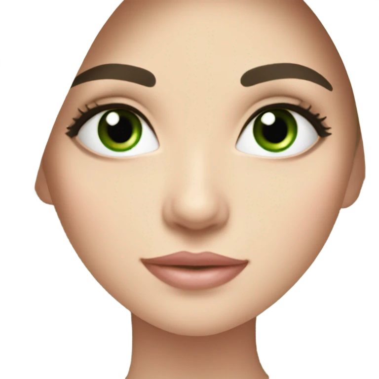 Beautiful Russian lady with green eyes and very long black hair pink clothes with baby  emoji