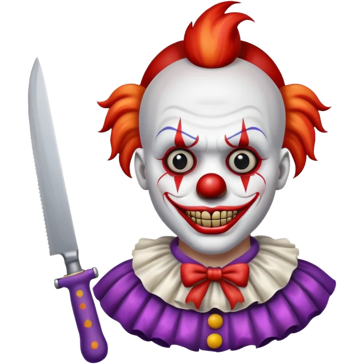 Scary killer clown emoji