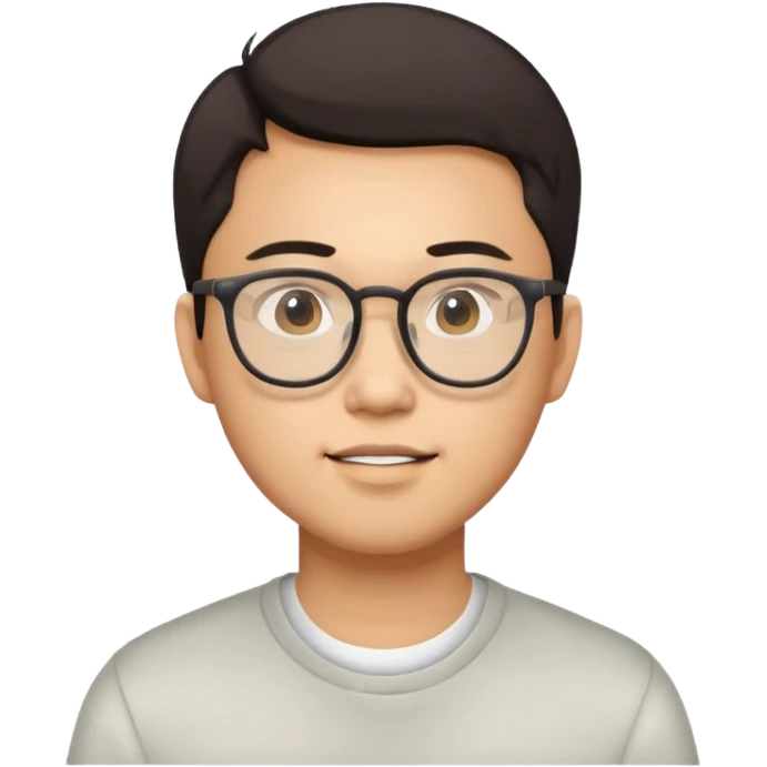 asian guy with glasses emoji