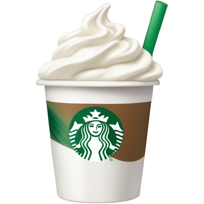white starbcks with cream emoji