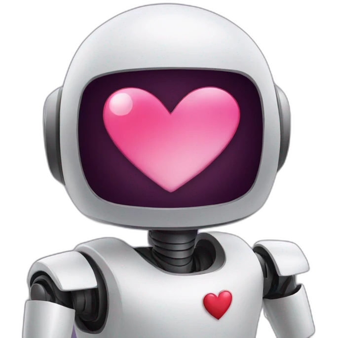 robot in love emoji
