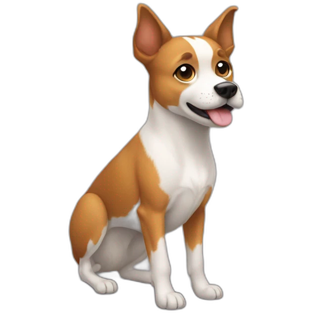 a one-legged dog emoji