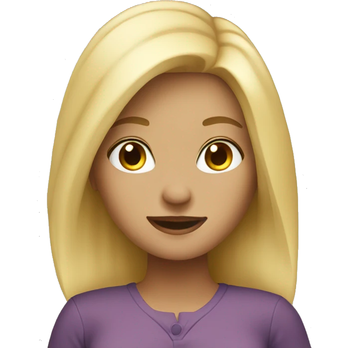 Blonde clean girl emoji