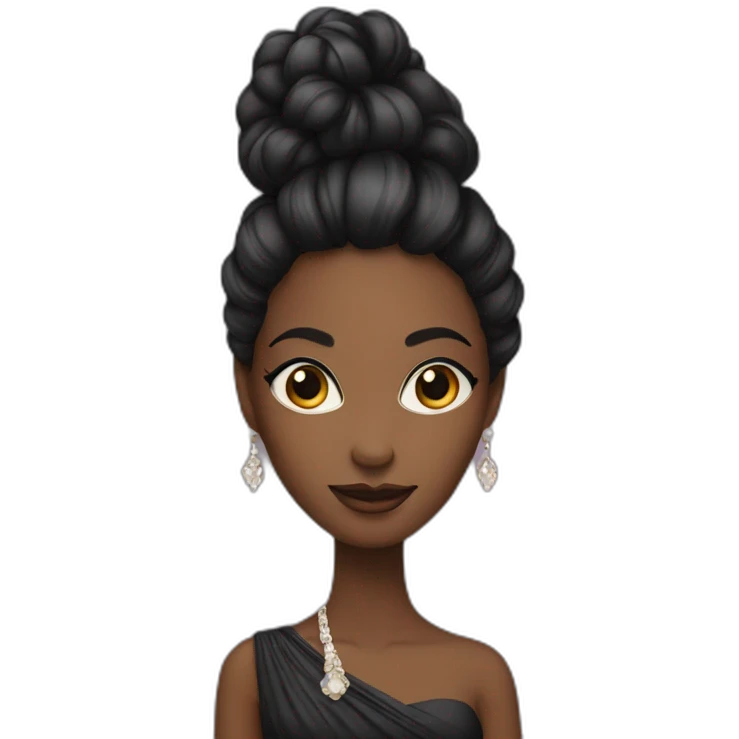 femme noire elegante emoji