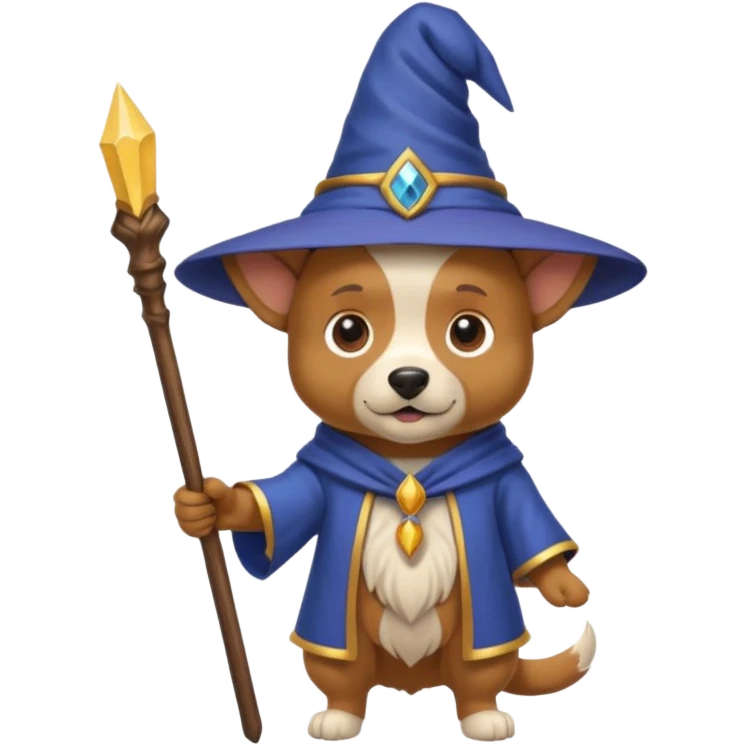 Dog wizard emoji