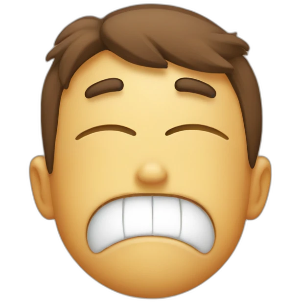 his face when he needs to poop violently emoji