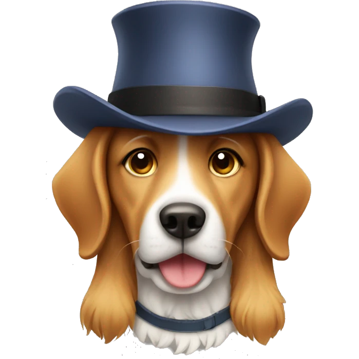 dog with hat emoji