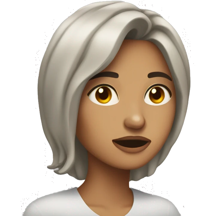 Mujer morena llorando  emoji