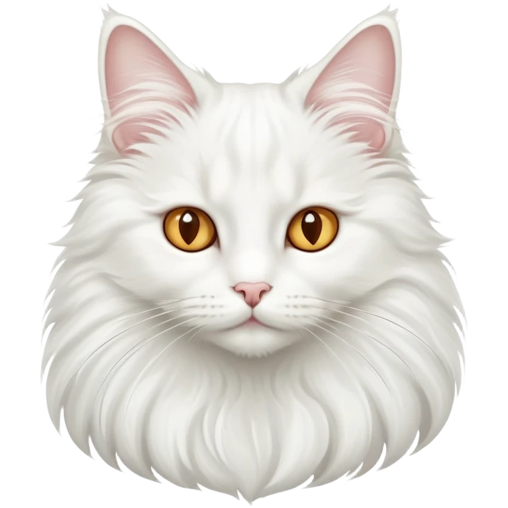 White cat Turkish angora emoji