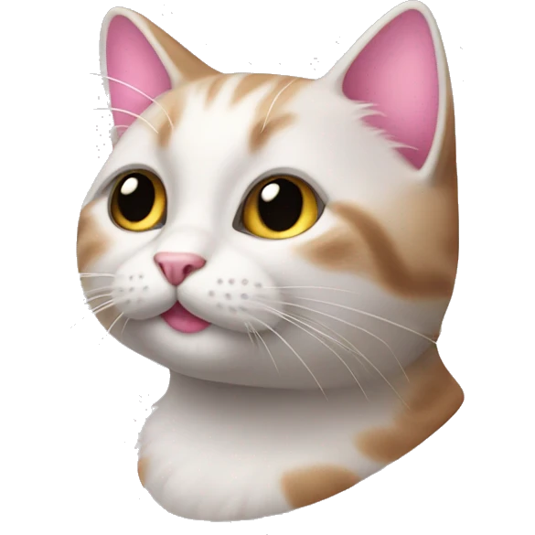 a cat looking like hello kitty emoji