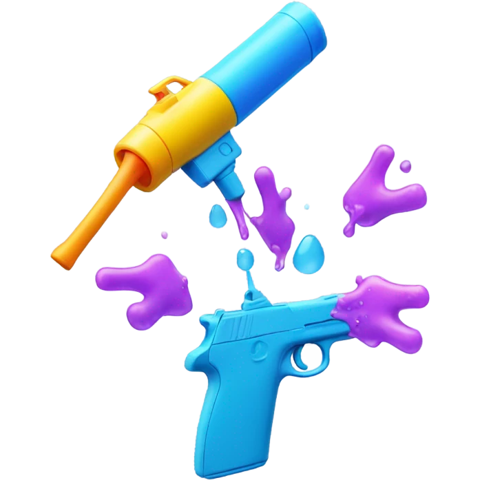 Watergun shooting emoji