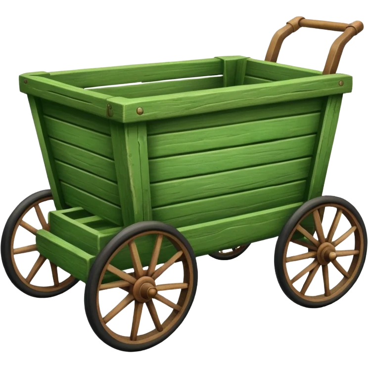 Green cart. emoji
