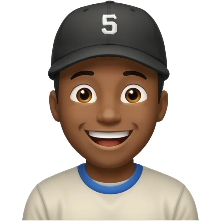 Hyped up hip hop black man emoji