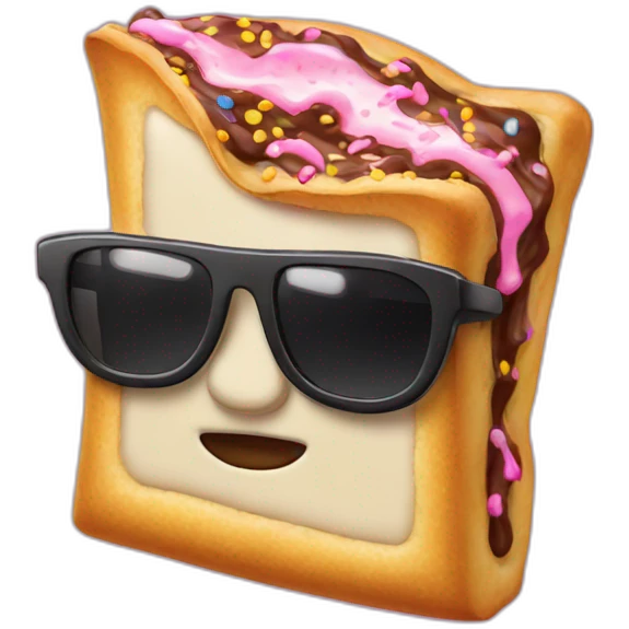 pop tart wearing sunglasses looking cool emoji