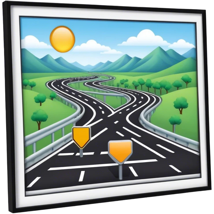 emoji of a free flow lane on a highway emoji