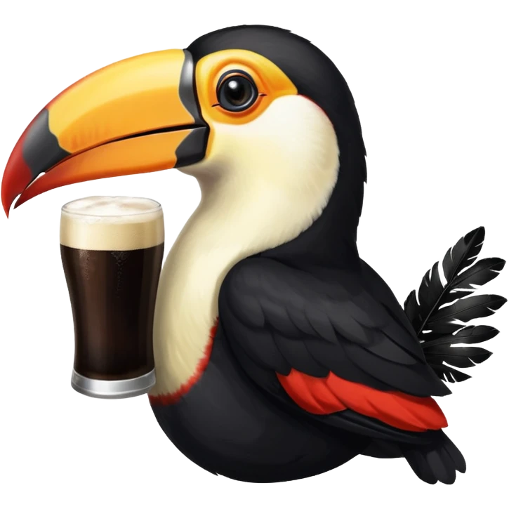 Toucan with Guinness emoji