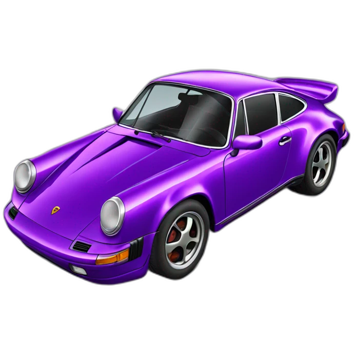 Purple Porsche 911 emoji