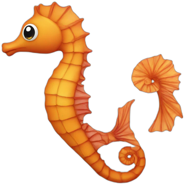 orange seahorse emoji
