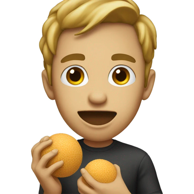 Person eating balls emoji