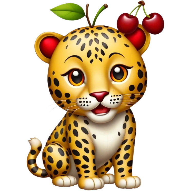 Leopardo con cerezas Marca Coach emoji