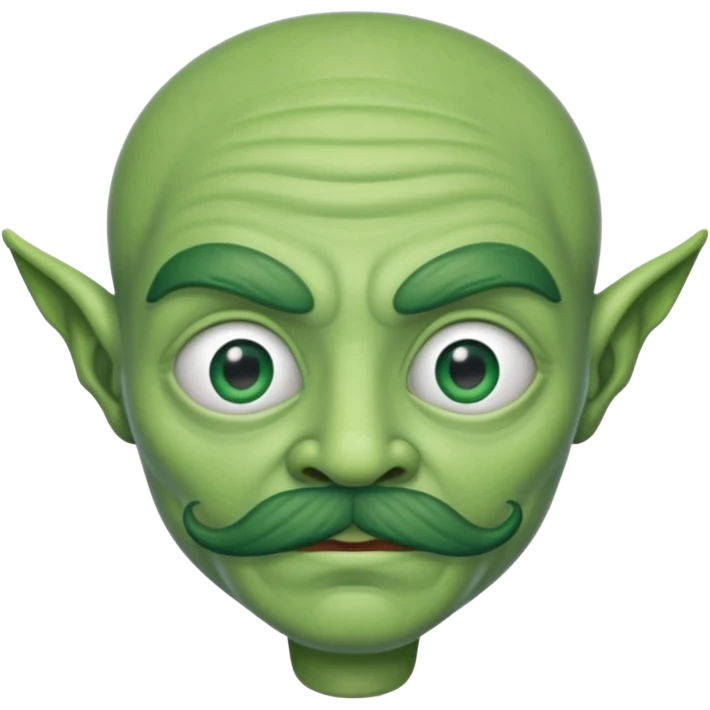 alien with mustache emoji
