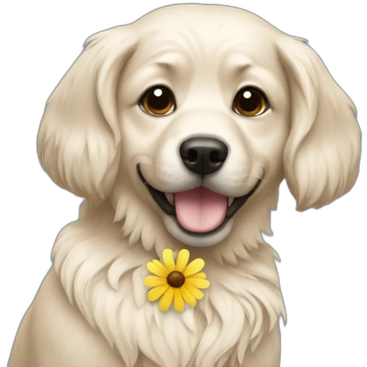 dog flowers emoji