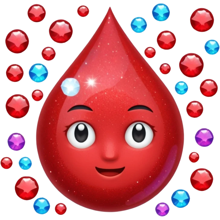 red glitter sky emoji