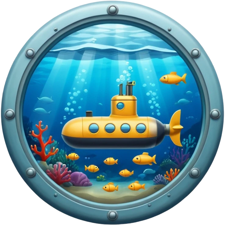 Ocean submarine window  emoji