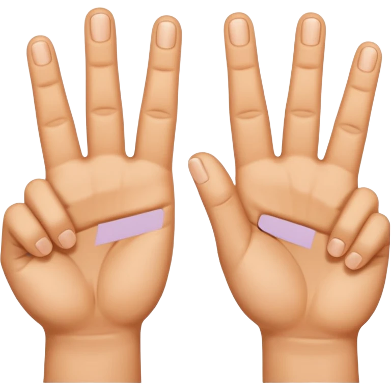 Le signe du rappeur Jul, avec les 2 mains: pouce sur le côté et index et majeur levés. Mis côte à côte, formant les lettres JUL emoji