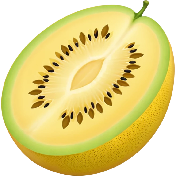 honeydew whole very yellow melon oval shape emoji