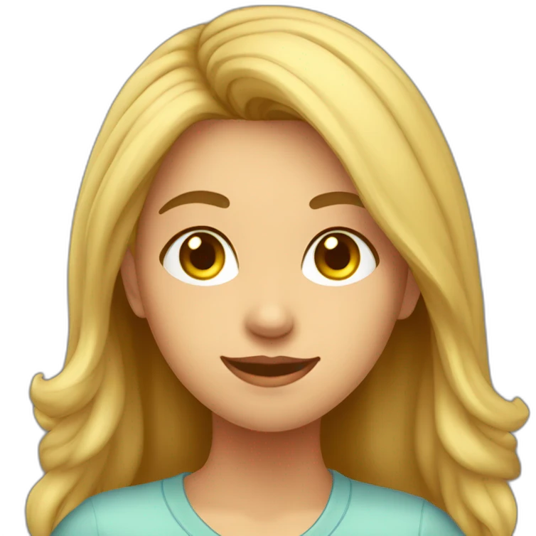 JOVEN FEMENINA RESOLVIENDO UN EXAMEN emoji