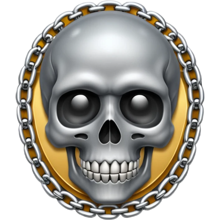 Skull with a chain emoji