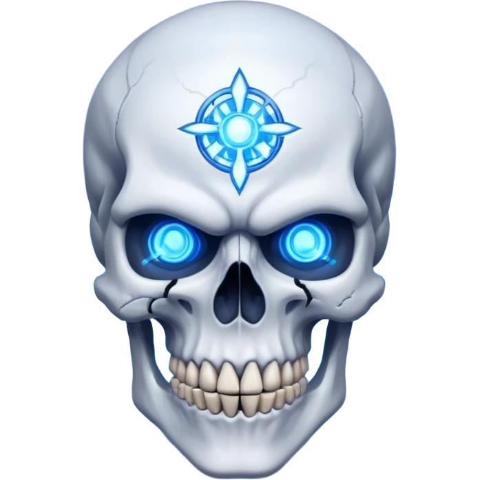 Skull with ultra instinct  emoji
