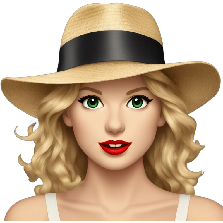 Taylor swift at eras tour with 22 hat emoji