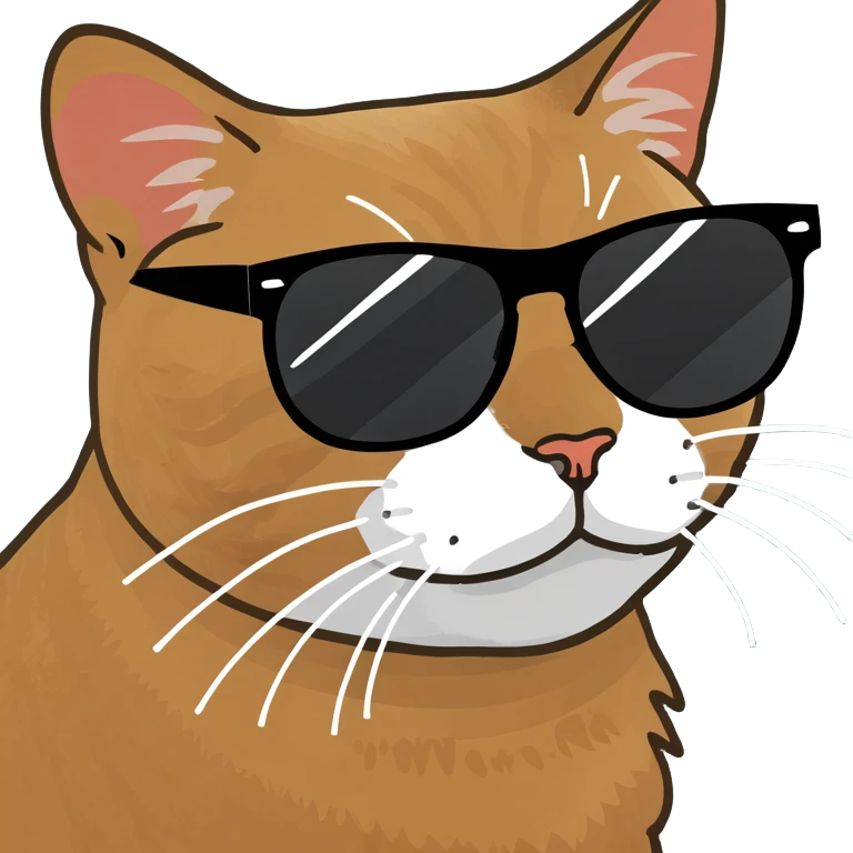 Cat with sunglasses emoji