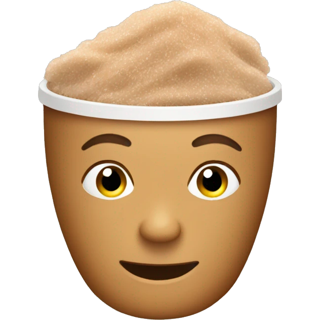 light brown body scrub pot emoji