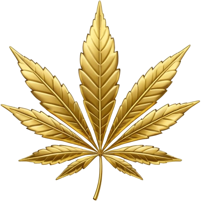gold cannabis leaf emoji