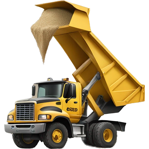 dump truck delivering sand emoji