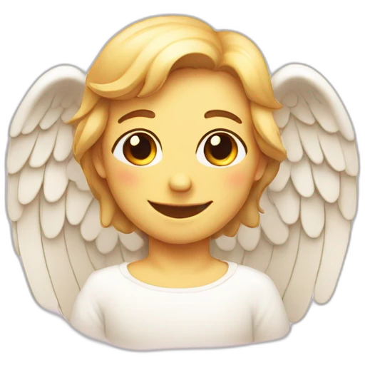smiling angel face with hearths over the head emoji