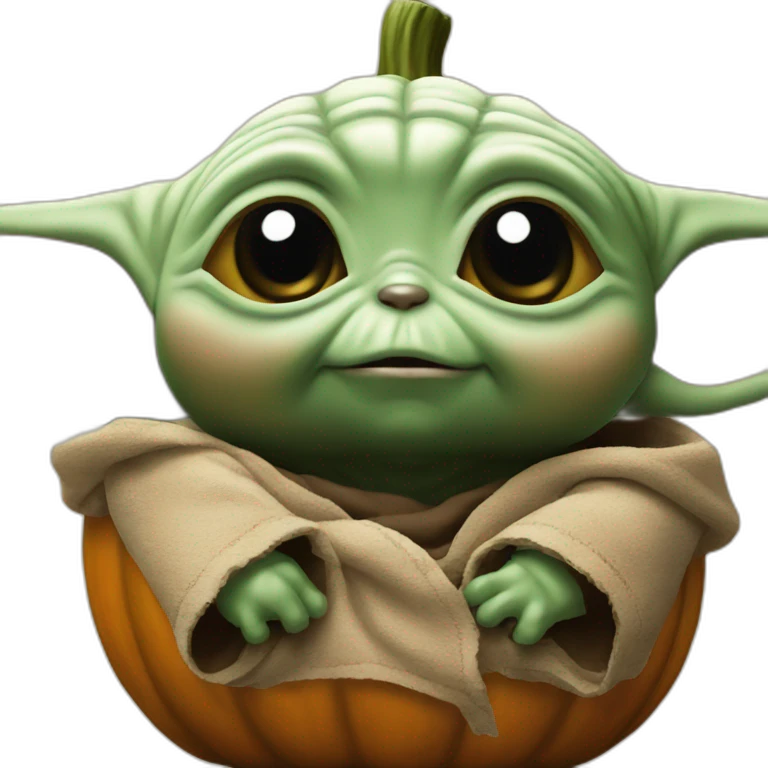 baby yoda pumpkin emoji