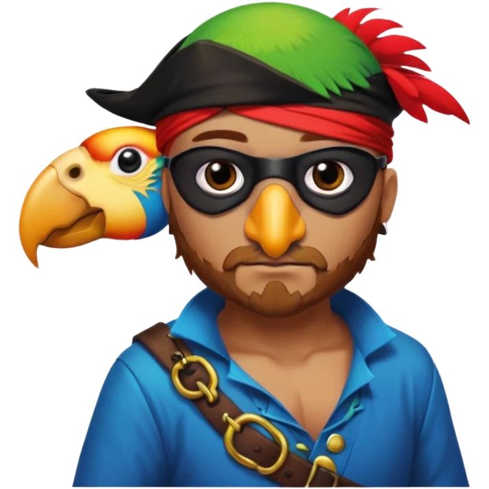 pirate and parrot emoji