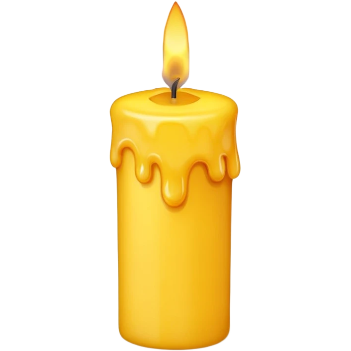 yellow birthday candle emoji
