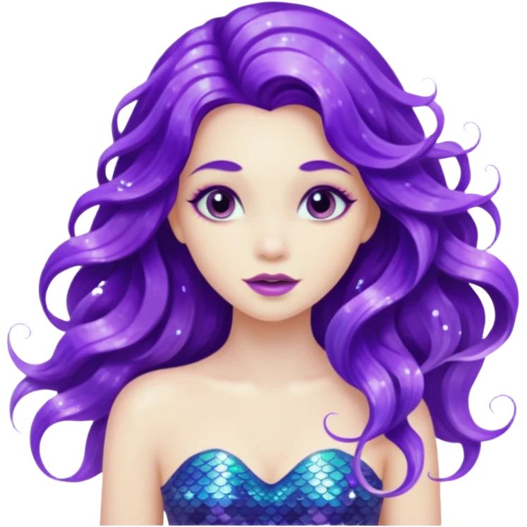 glitter purple mermiad emoji