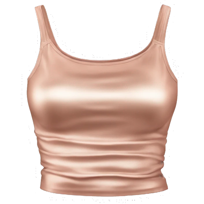 Realistic rose gold tube top clothing isolated.  emoji