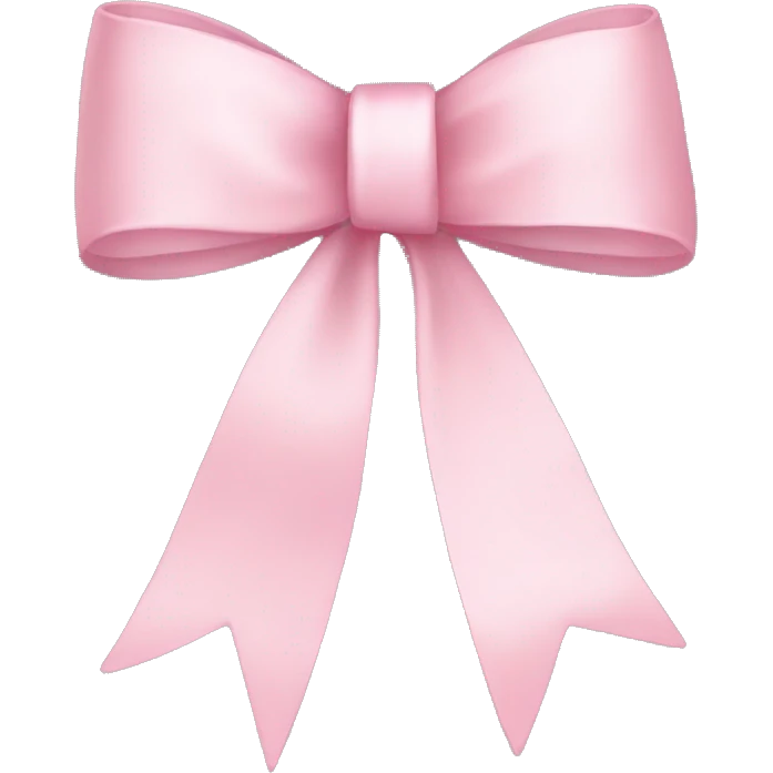 light pink ribbon bow emoji