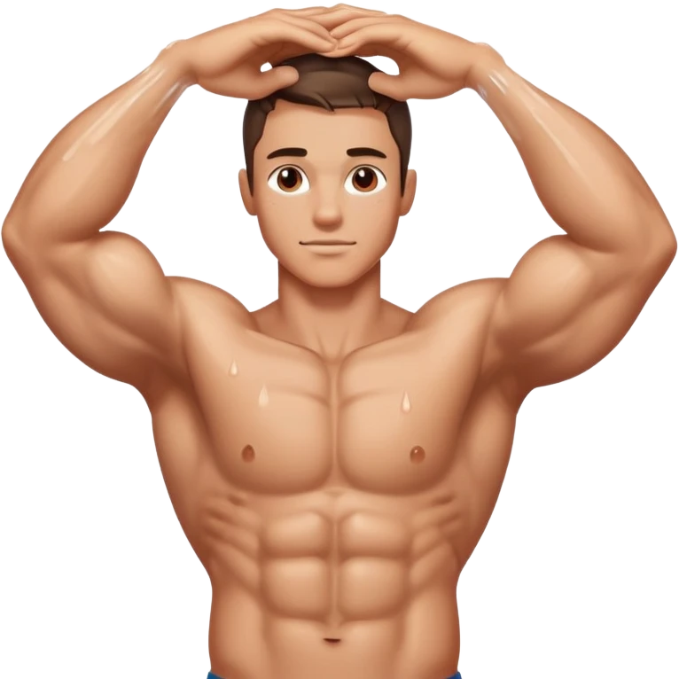 muscle biceps with water in the arms emoji